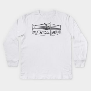 Old School Wrestling Kids Long Sleeve T-Shirt